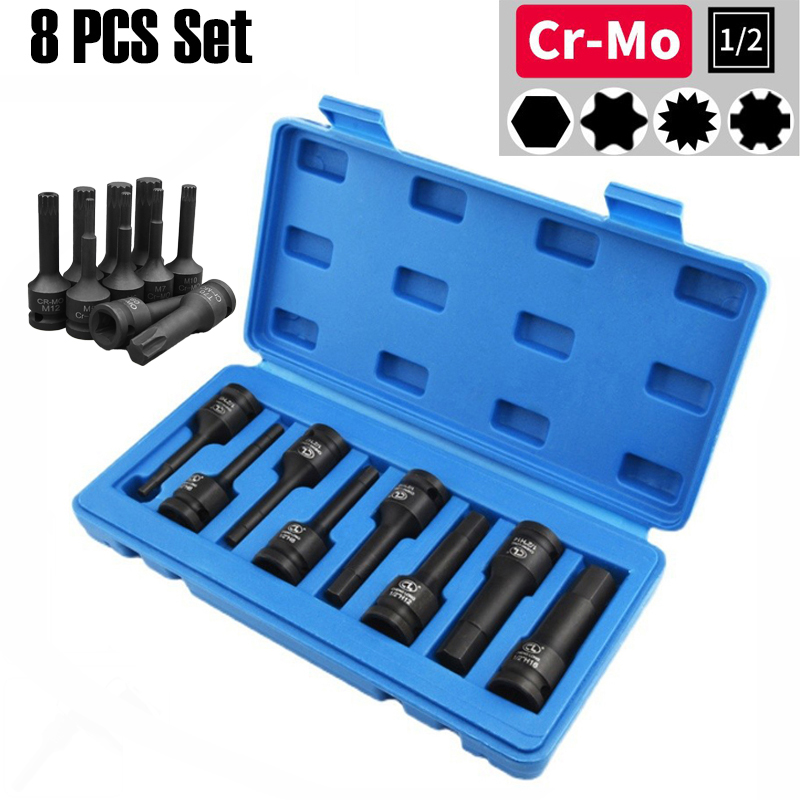 Hand Tools Maintenance Workshop - 1/2 مفتاح بانة 8 قطعة مجموعة