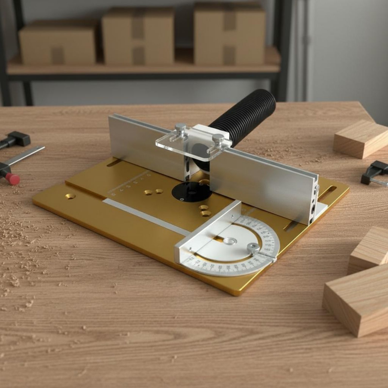 Router Table Insert - طاولة راوتر للنجارة مع مقياس زاوية،