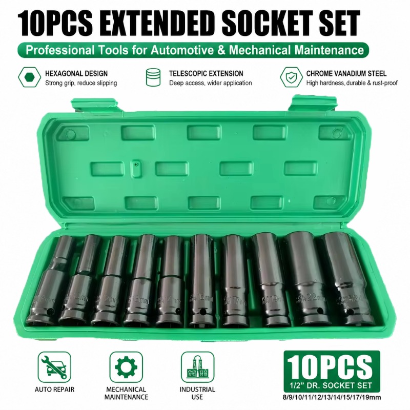Car Workshop Tools Kit - مجموعة من 10 قطع من مفاتيح