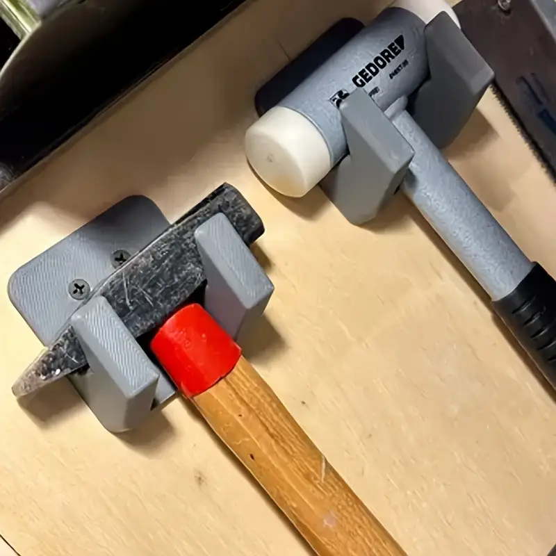 Workshop Tools Pictures - حامل مطرقة مثبت على الحائط، رف