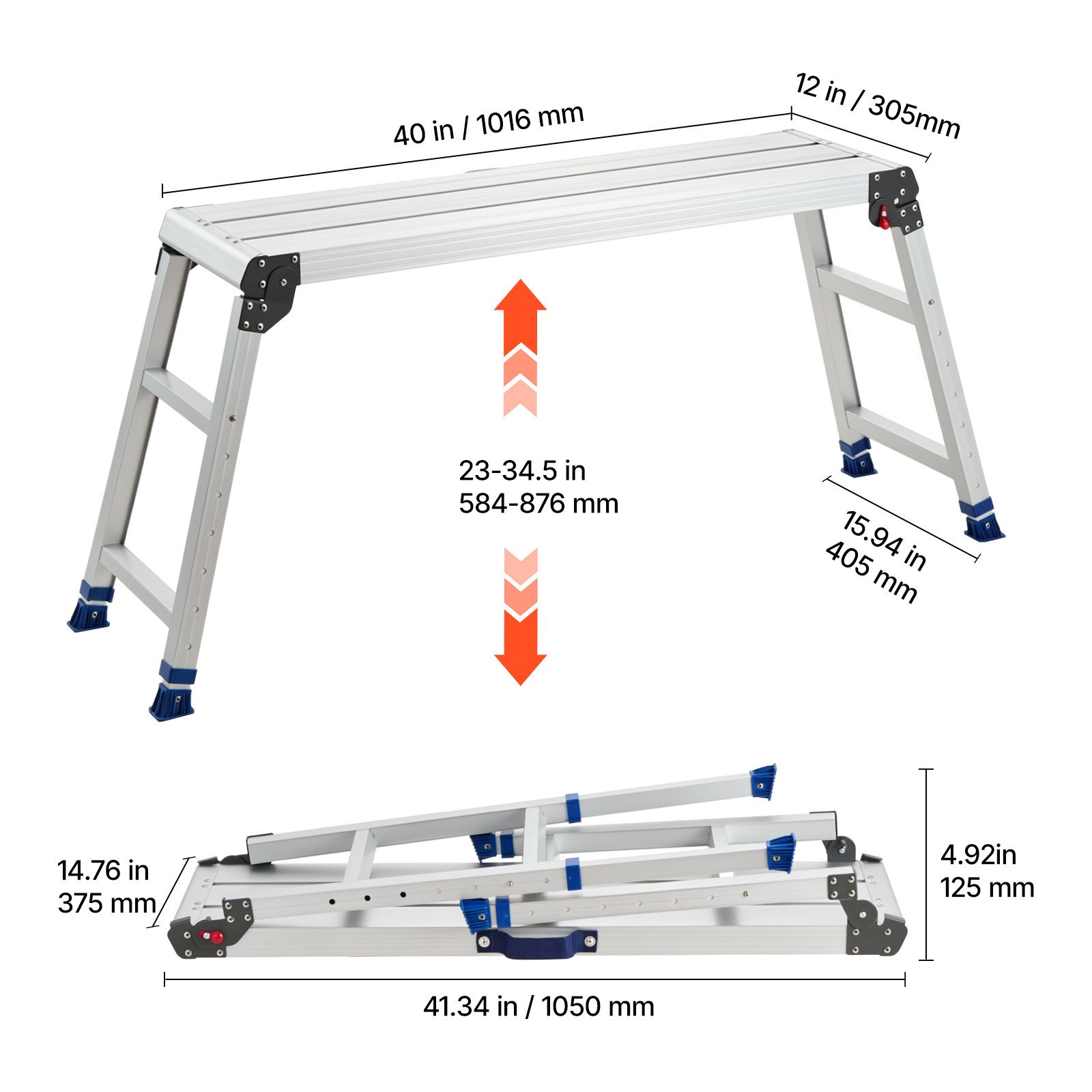 Workbench Portable Fold - منصة عمل قابلة للطي، ارتفاع قابل