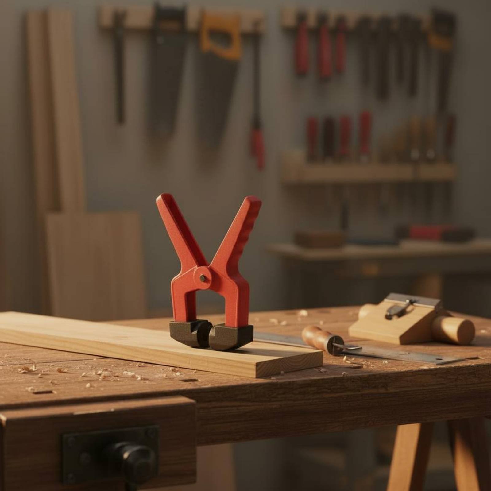 مشبك مثلثي الشكل باللون الأحمر - مراجعة Hand Tools In Workshop وسعره