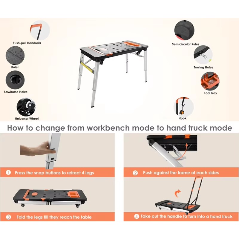 عربة متعددة الوظائف قابلة للطي - مراجعة Workbench Portable Fold وسعره