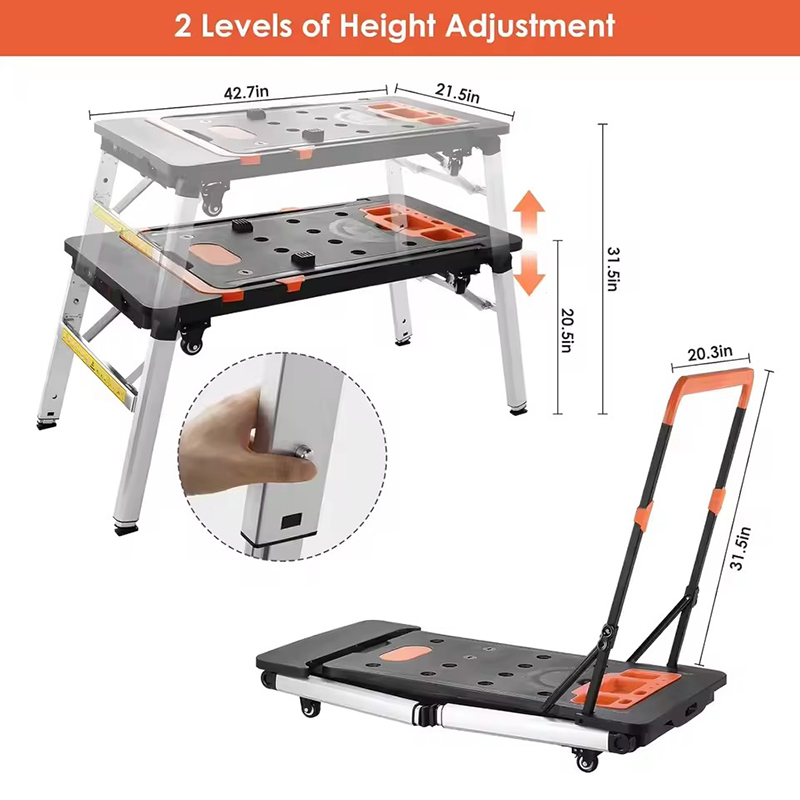 عربة متعددة الوظائف قابلة للطي - مراجعة Workbench Portable Fold وسعره