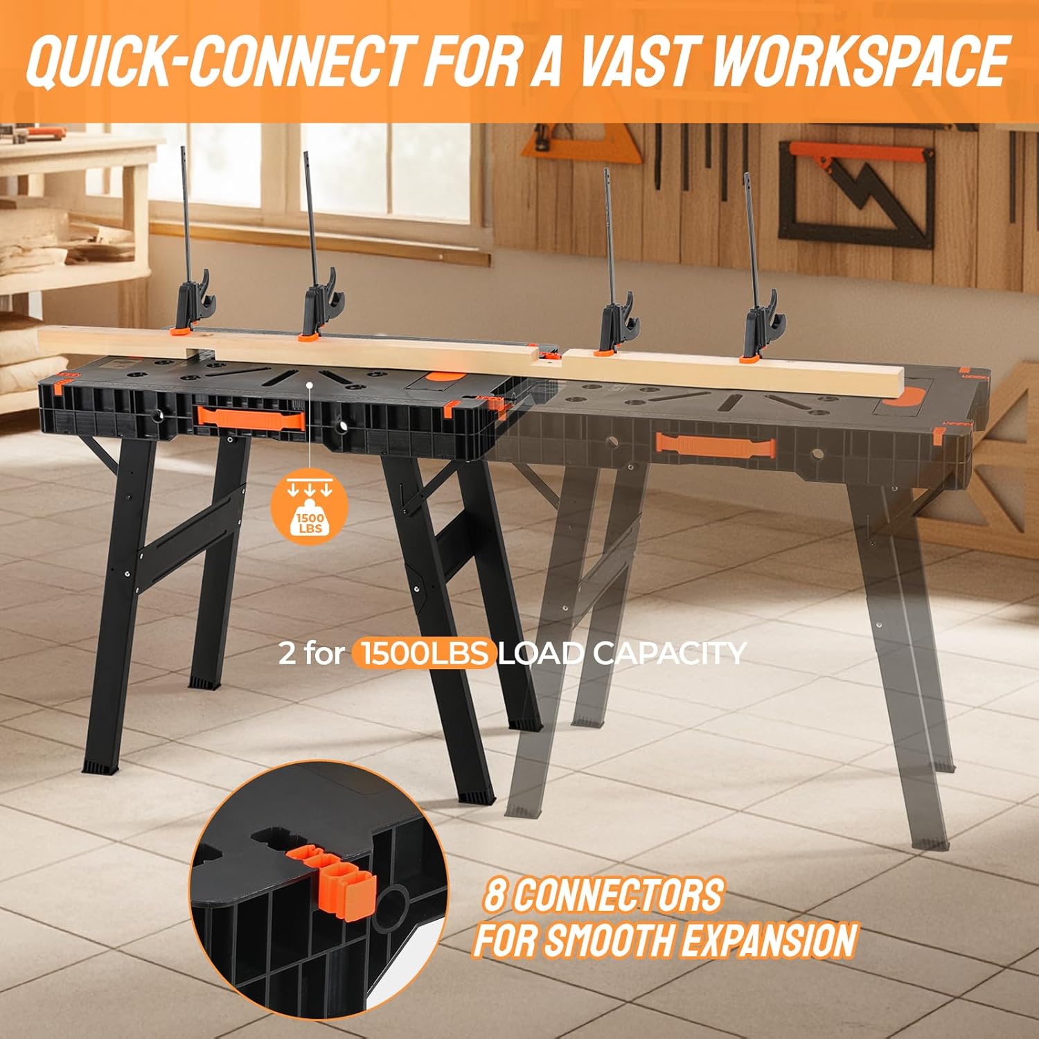طاولة عمل قابلة للطي مع مشابك  - مراجعة Workbench Portable Fold وسعره