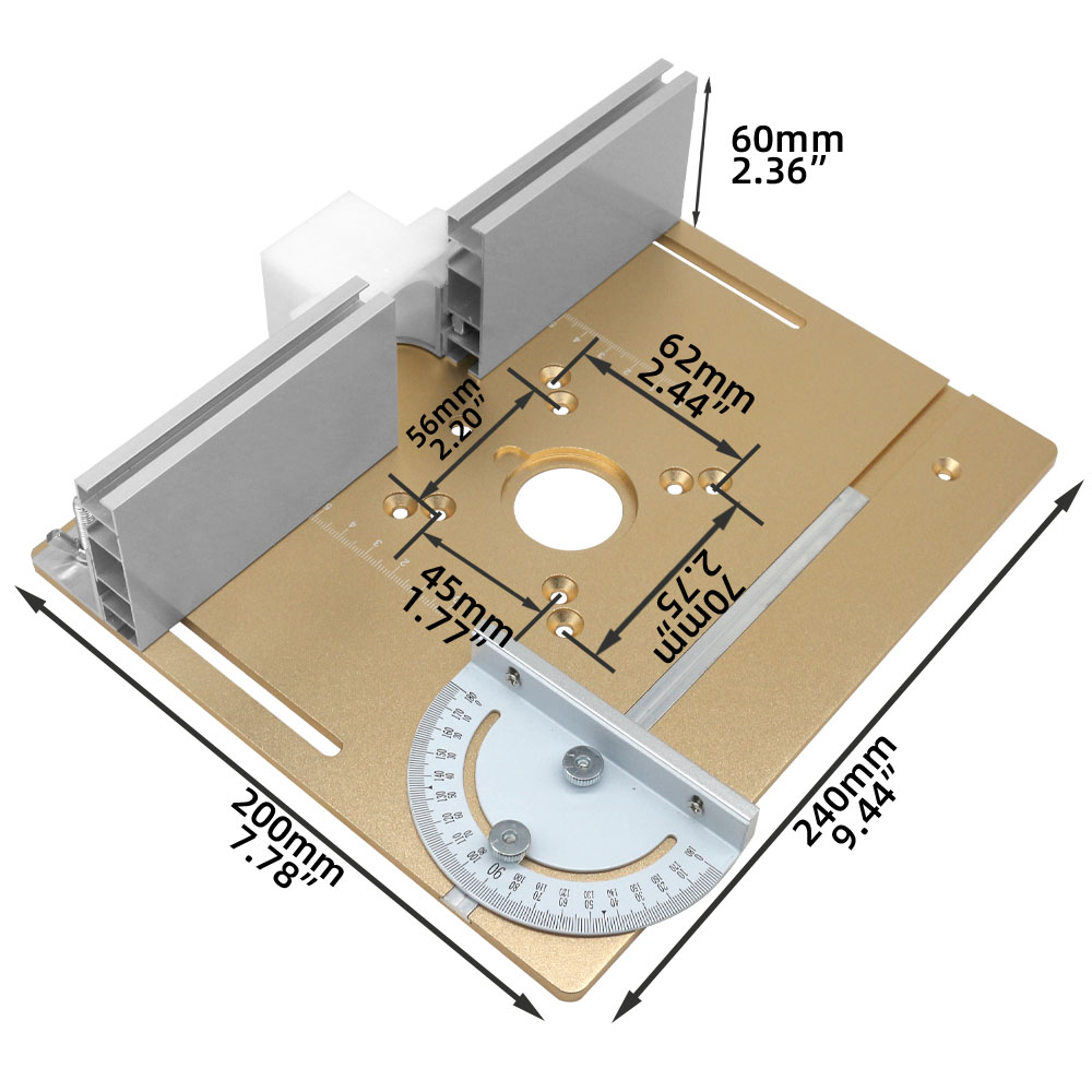 C8 الألومنيوم راوتر الجدول إدر - مراجعة Router Table Insert وسعره