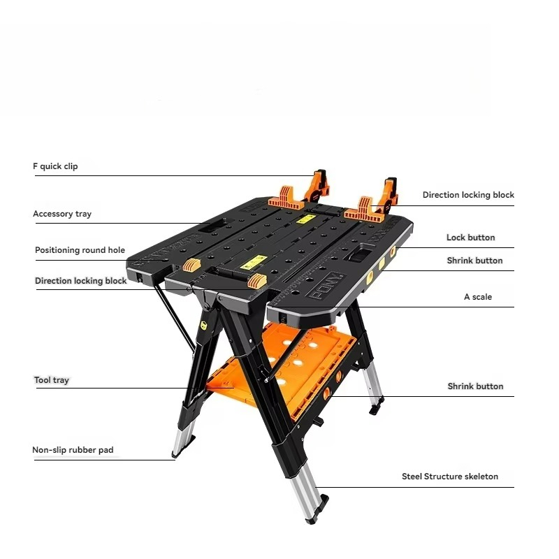 طاولة عمل محمولة قابلة للطي مع - مراجعة Workbench Portable Fold وسعره
